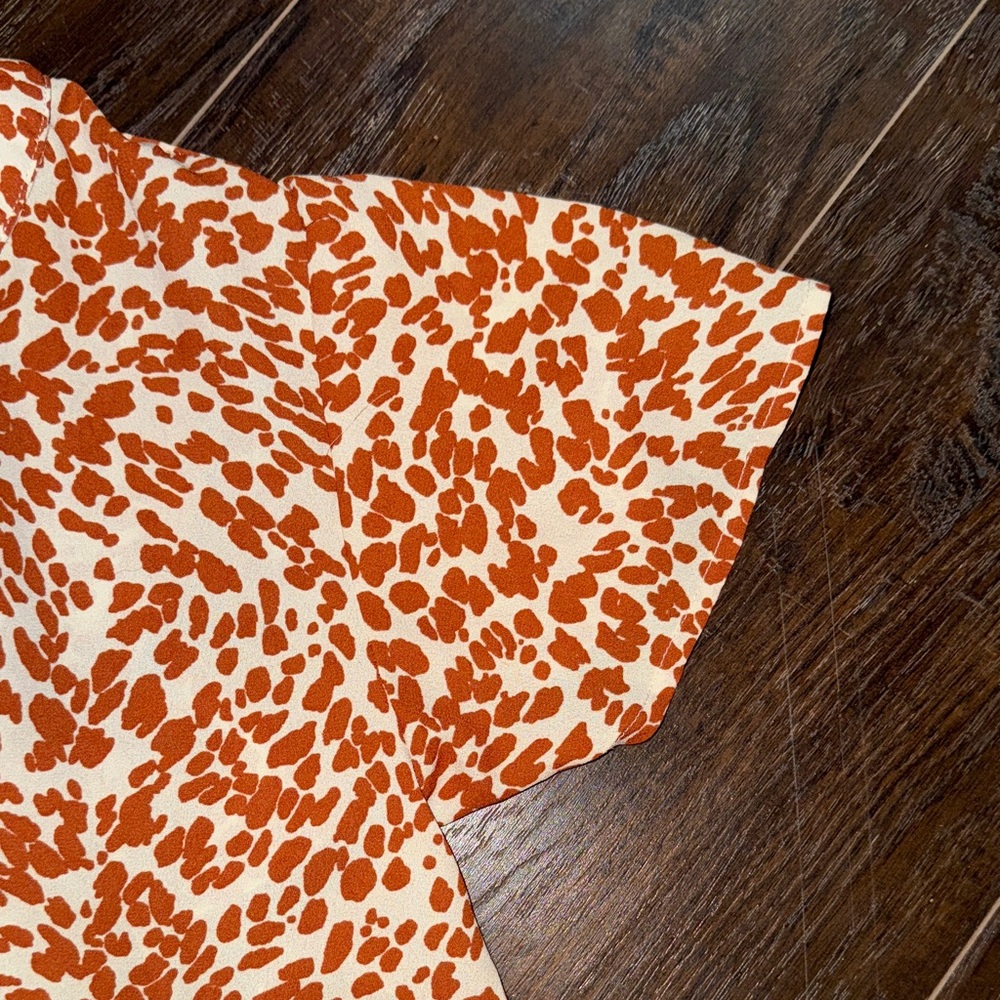 Maurices Rust Patterned Blouse - Picture 3 of 3